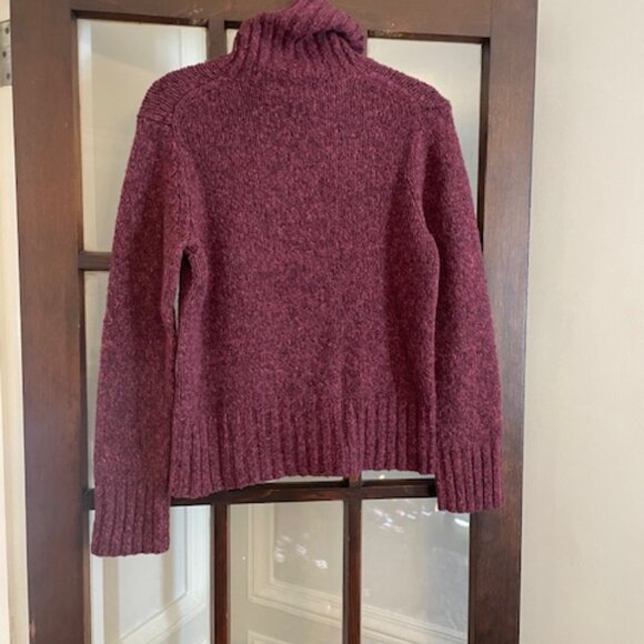 L.L. Bean Wool Blend Turtleneck Sweater in Purple, Size Medium - Picture 5 of 5
